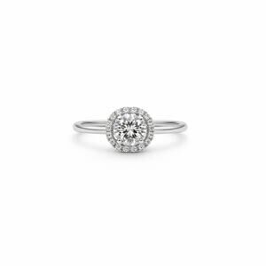 0.48 CT Moissanite Diamond Sterling Silver Ring
